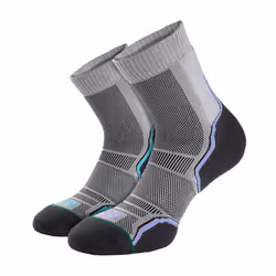 1000 Mile - Single Layer Trail Socks - Women's Socks Twin Pack - 3-5.5 UK, Grey