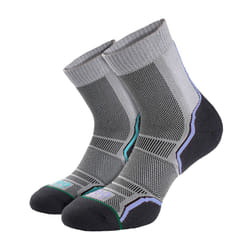 1000 Mile - Single Layer Trail Socks - Women's Socks Twin Pack - 3-5.5 UK, Grey