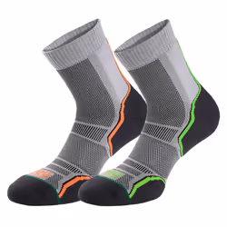 1000 Mile - 2 Pack Men's Single Layer Trail Socks - Twin Pack - 9-11 UK, Grey