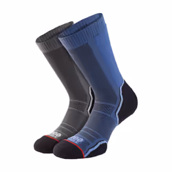 1000 Mile - 2 Pack Men's Single Layer Trek Socks - Twin Pack - 12-14 UK, Navy / Charcoal