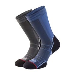 1000 Mile - 2 Pack Men's Single Layer Trek Socks - Twin Pack - 12-14 UK, Navy / Charcoal