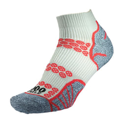 1000 Mile - 1 Pack Mens Lite Anklet Repreve Double Layer Socks - 12-14 UK, Silver / Red