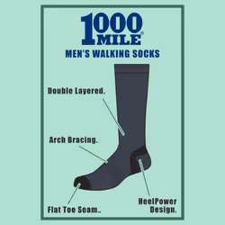 1000 Mile - 1 Pack Mens Lightweight Walking Repreve