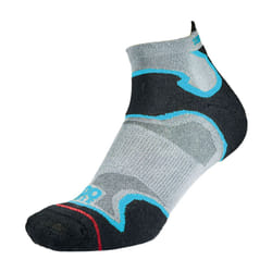 1000 Mile - Women's Eco-Friendly Fusion Socklets - 6-8.5 UK, Silver / Kingfisher