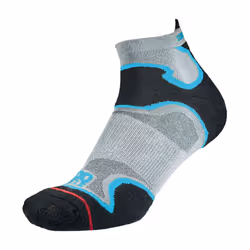 1000 Mile - Eco-Friendly Fusion Socklet for Men - 1 Pack Repreve Socks - 9-11 UK, Silver / Kingfisher