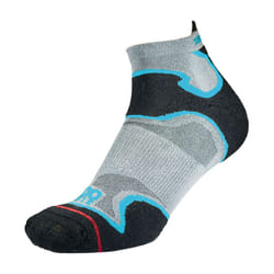 1000 Mile - Eco-Friendly Fusion Socklet for Men - 1 Pack Repreve Socks - 9-11 UK, Silver / Kingfisher
