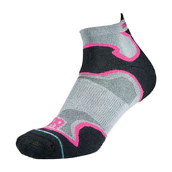 1000 Mile - Women's Eco-Friendly Fusion Socklets - 6-8.5 UK, Silver / Pink