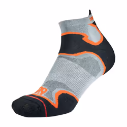 1000 Mile - Eco-Friendly Fusion Socklet for Men - 1 Pack Repreve Socks - 12-14 UK, Silver / Orange