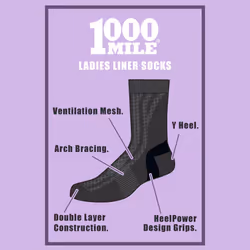 1000 Mile - 1 Pack Men's Repreve Liner Socks