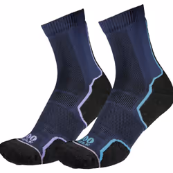 1000 Mile - 2 Pack Trail Repreve Single Layer Socks for Ladies - 6-8.5 UK, Navy