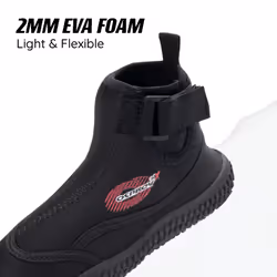 Wetsuit Shoes for Kids | Junior 2mm EVA Foam, Flatlock Seams with Non-Slip Sole, Black Multiple of Sizes