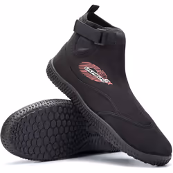 Osprey OSX Aqua Wetsuit Boots for Adults, Adjustable Surf Shoes with TPR Sole for Men Women, Black