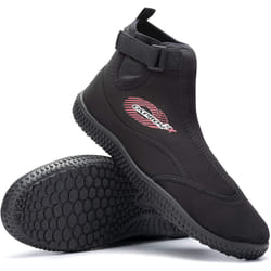 Osprey OSX Aqua Wetsuit Boots for Adults, Adjustable Surf Shoes with TPR Sole for Men Women, Black