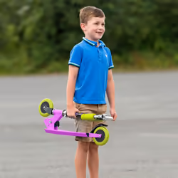Xootz Kids' Folding Kick Scooter with Adjustable Handlebars
