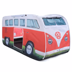 Official Red VOLKSWAGEN Kids Pop Up Campervan Split Screen Indoor & Outdoor Play Tent