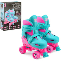 Xootz Kids Quad Skates, Pink/Blue S (9-12)