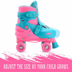 Xootz Kids Quad Skates, Pink/Blue S (9-12)