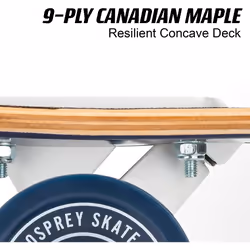 Osprey Twin Tip Longboard 39 inch Canadian Maple Deck Skateboard