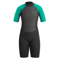 UB Womens Sailfin Shorty Wetsuit - XSmall - Black/Aqua