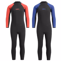 UB Kids Sharptooth Long Wetsuit - 7-8 Years - Black/Red