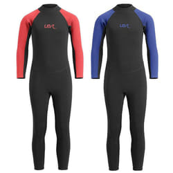 UB Kids Sharptooth Long Wetsuit - 7-8 Years - Black/Red