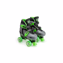 Roller Skates, Kids Adjustable Quad Skates for Beginners, with Light Up LED Wheels, Multiple Colours and Sizes, Ages 5+