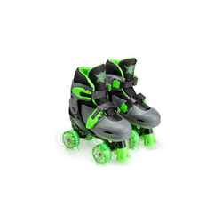 Roller Skates, Kids Adjustable Quad Skates for Beginners, with Light Up LED Wheels, Multiple Colours and Sizes, Ages 5+