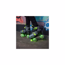 Roller Skates, Kids Adjustable Quad Skates for Beginners, with Light Up LED Wheels, Multiple Colours and Sizes, Ages 5+