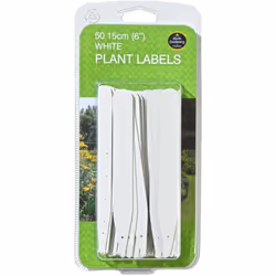 W0862 Garland 15cm (6") Plant Labels (50) (White)