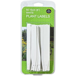 W0862 Garland 15cm (6") Plant Labels (50) (White)