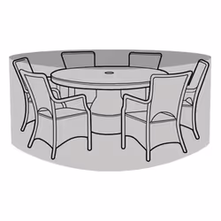6-8 Seater Round Table & Chairs Cover - Super Tough Polyethylene