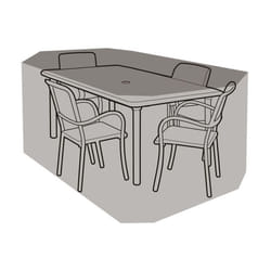 4 Seater Rectangular Table & Chairs Cover - Super Tough Polyethylene