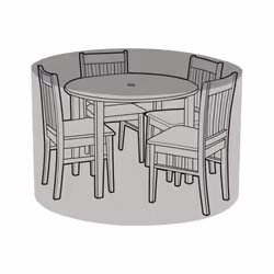 4 Seater Round Table & Chairs Cover - Premium Polyester