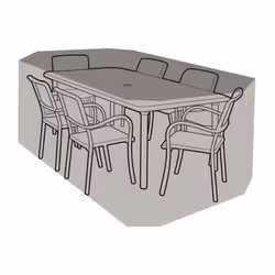 6 Seater Rectangular Table & Chairs Cover - Premium Polyester