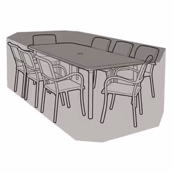 8 Seater Rectangular Table & Chairs Cover - Premium Polyester