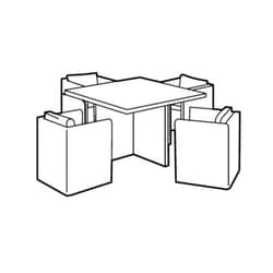 4 Seater Large Cube Set Cover - Premium