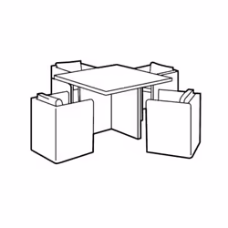 4 Seater Medium Cube Set Cover - Super Tough Polyethylene