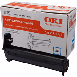OKI Cyan image drum for C5850/5950, Original, OKI MC560, MC560dn, C5850, C560N, C560DN, C5750DN, 20000 pages, Laser printing, ...