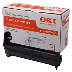 OKI Magenta image drum for C5850/5950, Original, OKI MC560, MC560dn, C5850, C560N, C560DN, C5750DN, 20000 pages, Laser printi ...