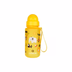 LittleLife Animal Safari Kids Drinks Bottle Wrist Strap Pop Up Straw BPA Free