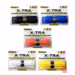 Karakal PU X-TRA Raised Ridge Breathable Control Racket Grip - 1 Single - White