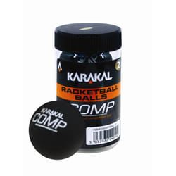 KARAKAL COMP SQUASH & RACKETBALL ESR APPROVED RECREATIONAL BALLS BLACK TUBE OF 2
