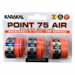 3x Karakal Point 75 Air Overwrap Grip Anti Slip Racquet Protector - Red