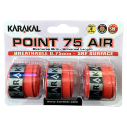 3x Karakal Point 75 Air Overwrap Grip Anti Slip Racquet Protector - Red