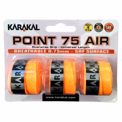 3x Karakal Point 75 Air Overwrap Grip Anti Slip Racquet Protector - Orange