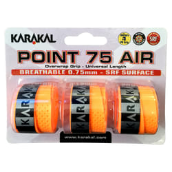 3x Karakal Point 75 Air Overwrap Grip Anti Slip Racquet Protector - Orange