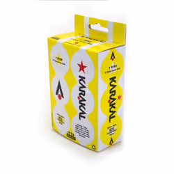 Karakal 1 Star Table Tennis 40mm Poly Starter Balls Pack of 6 - White