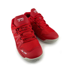 Karakal Prolite Men's Squash Shoes Lightweight Breathable Mesh Upper Red Sneakers - 43.5