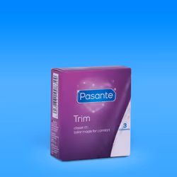 Pasante Trim, Male condom, Smooth, Natural, Latex, 49 mm, 180 mm