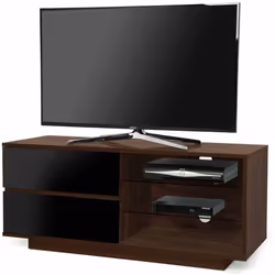 MDA Gallus Walnut and Black TV Cabinet for up to 55 inch TVs